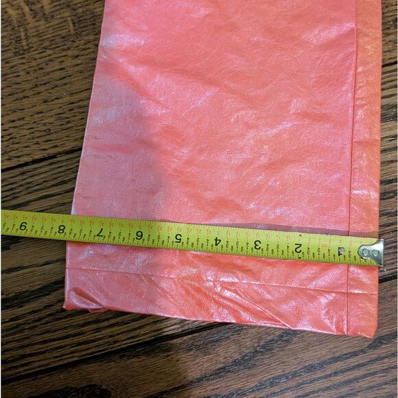 Free People Laagam Twiggy Metallic Pink High-rise Straight Leg Pants, size XS - Picture 7 of 11